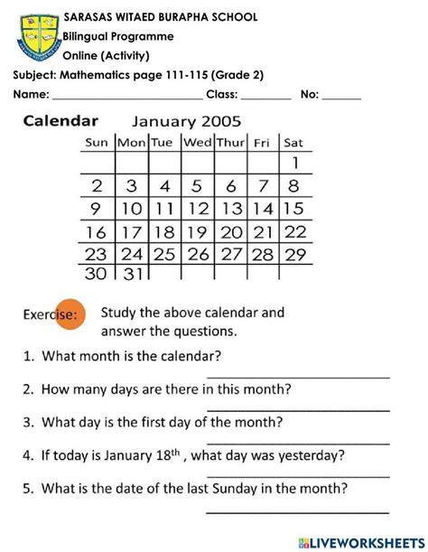 clock and calendar