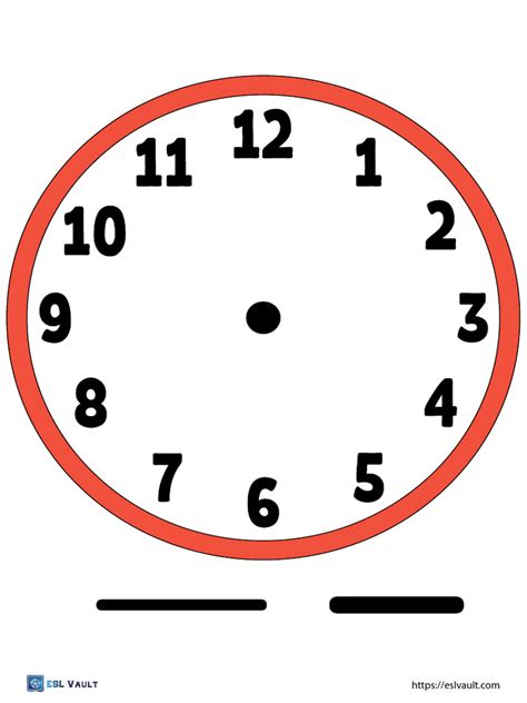 Printable Clock Face Free