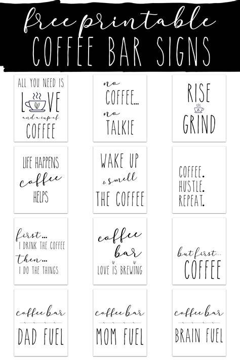 Printable Coffee Sign