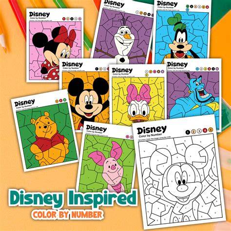 Printable Color By Number Disney