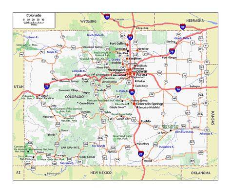 Printable Colorado Map