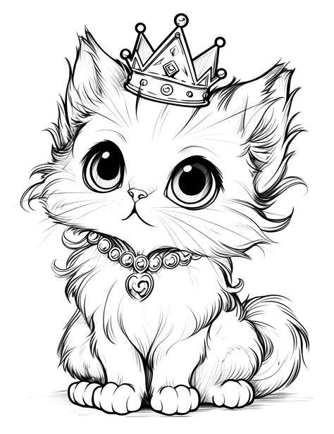 Printable Coloring Cat