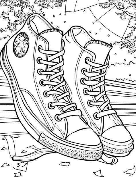 Printable Coloring Pages Of Shoes