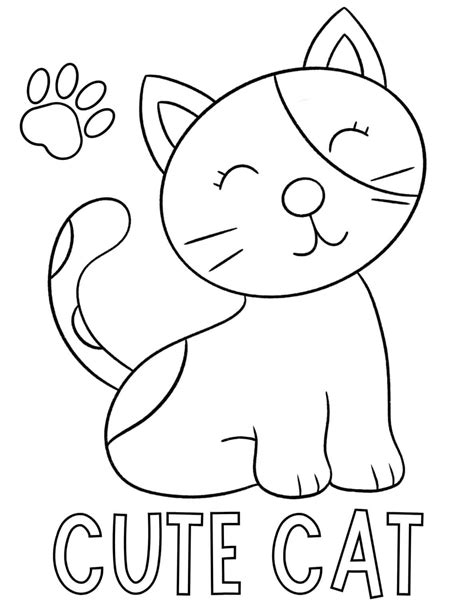 Printable Coloring Pictures Of Cats