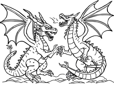 Printable Coloring Pictures Of Dragons