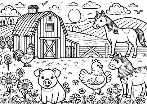 Printable Coloring Pictures Of Farm Animals