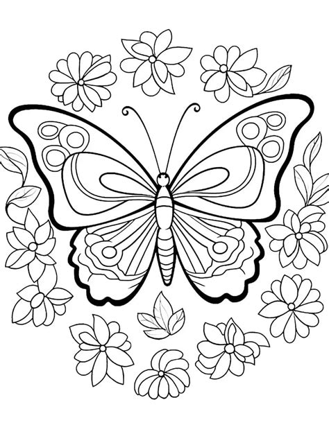 Printable Colouring Pages Butterfly