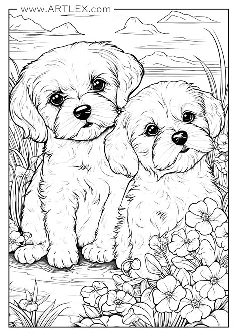 Printable Colouring Pages Dogs