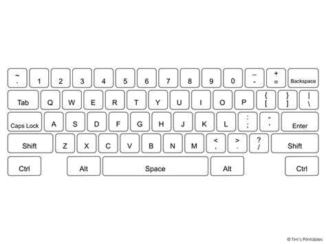 Printable Computer Keyboard Image