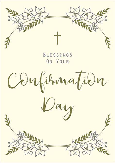 Printable Confirmation Cards Free
