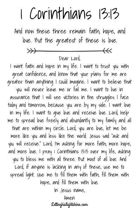 Printable Corinthians 13