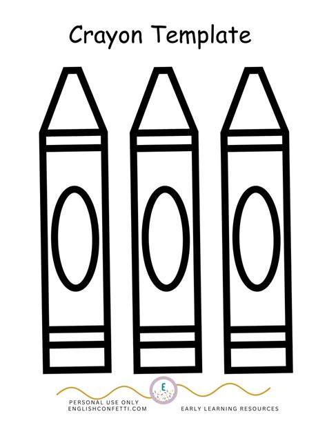 Printable Crayon Template