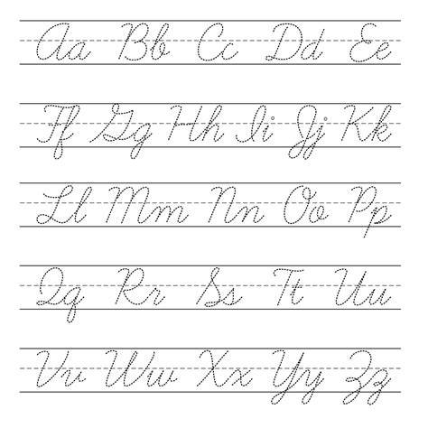 Printable Cursive Alphabet Free
