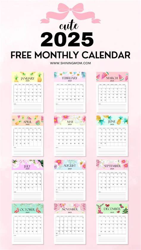 cute calendar 2025