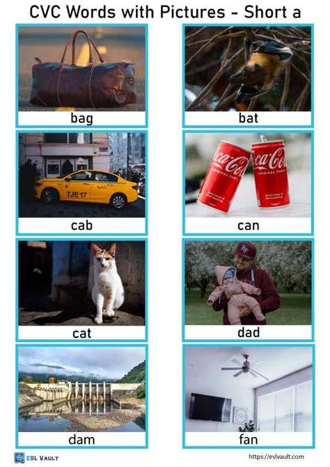 Printable Cvc Words With Pictures