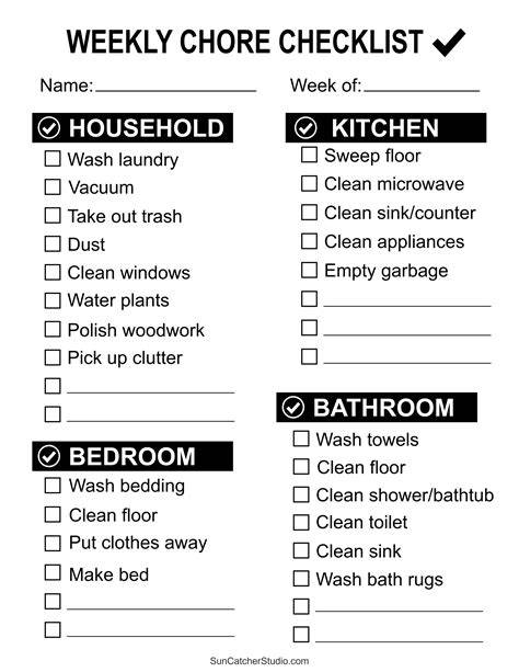 Printable Daily Chore List