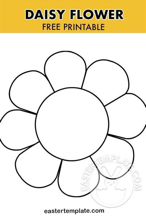 Printable Daisy Flower Template