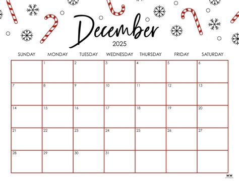 Printable December 2025 Calendar