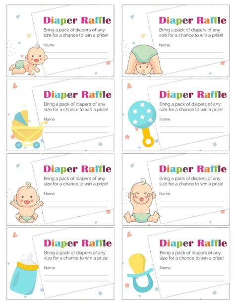 Printable Diaper Raffle Tickets Free