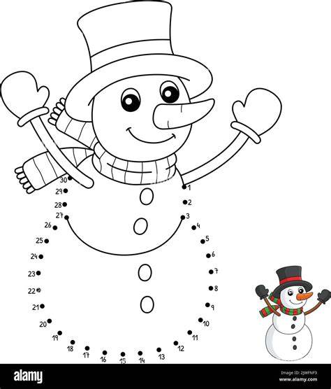 Printable Dot To Dot Snowman Hard