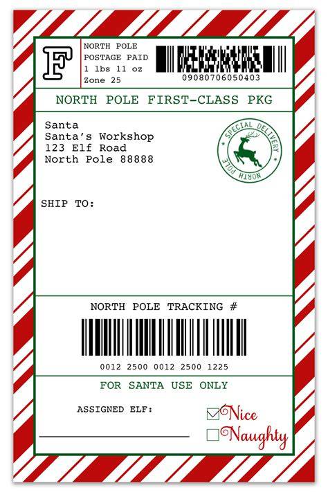 Printable Elf Label