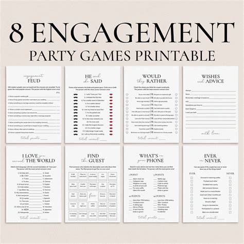 Printable Engagement Party Games