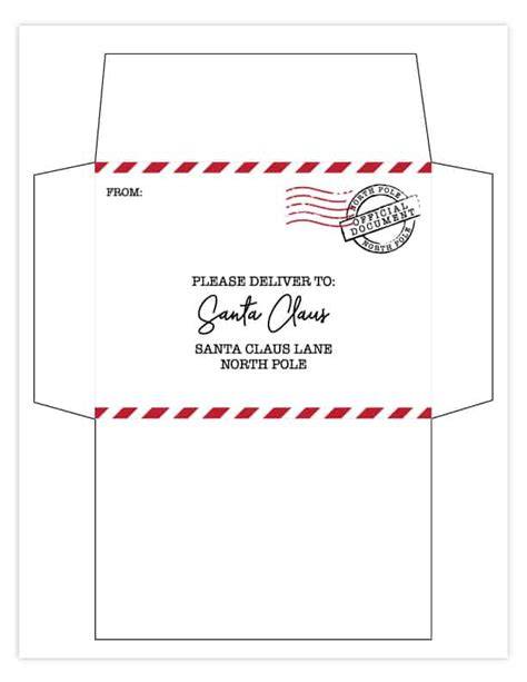 Printable Envelope Santa
