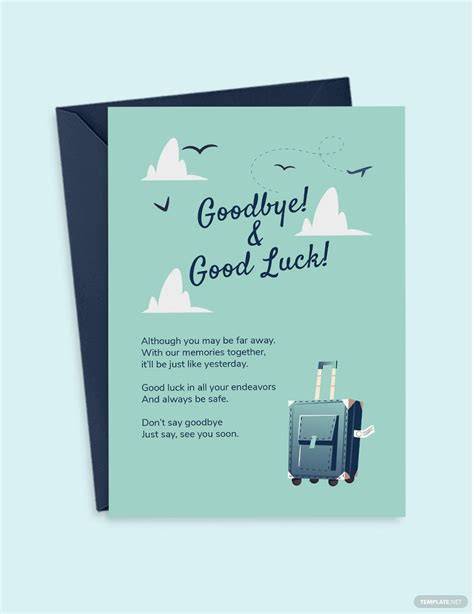 Printable Farewell Card For Colleague