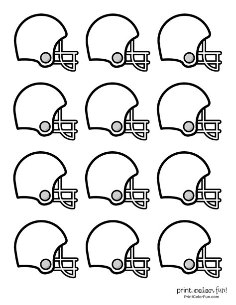 Printable Football Helmet Template