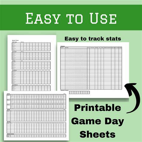 Printable Football Stat Sheets