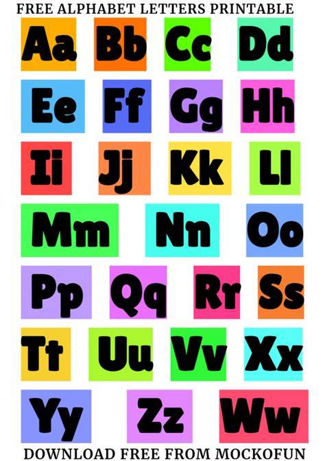 Printable Free Alphabet Letters