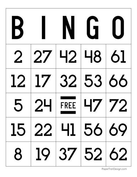 Printable Free Bingo Cards