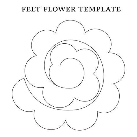 Printable Free Felt Flower Pattern Template