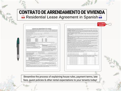 Printable Free Spanish Rental Agreement Template