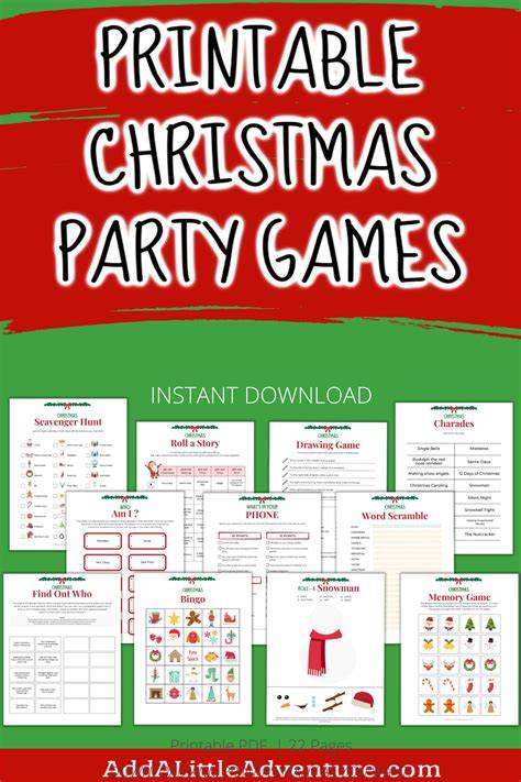 Printable Games For Christmas Party