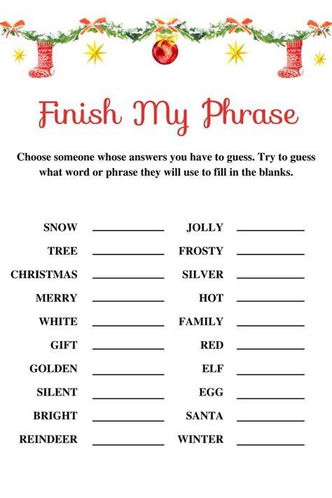 Printable Games For Christmas