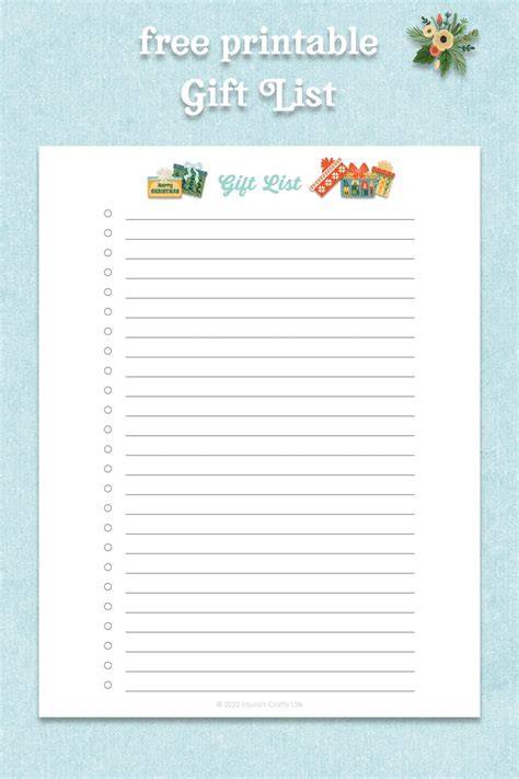 Printable Gift List