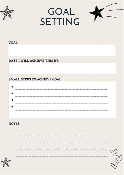 Printable Goal Setting Sheets