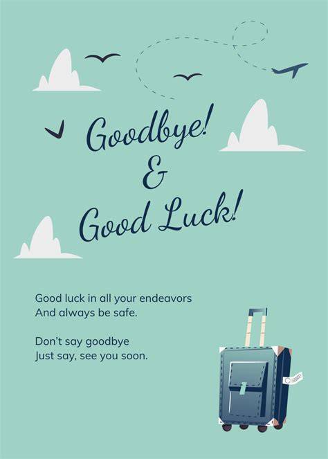 Printable Goodbye Card