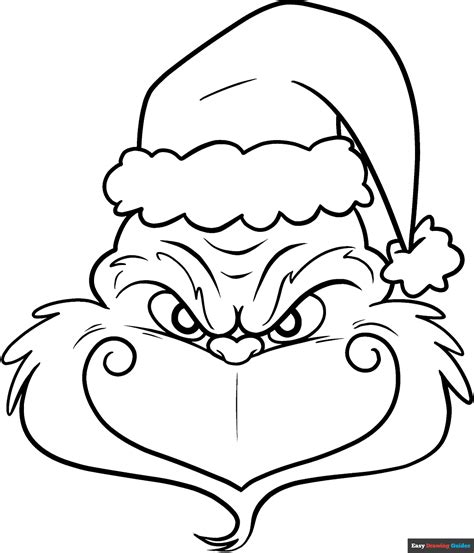 Printable Grinch Face Template