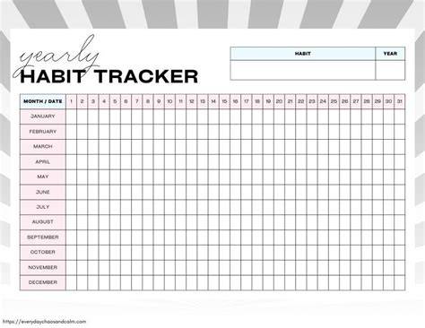 Printable Habit Trackers