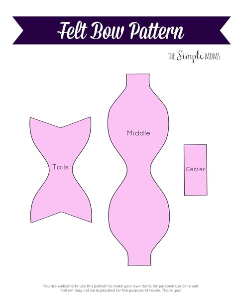 Printable Hair Bow Template Pdf
