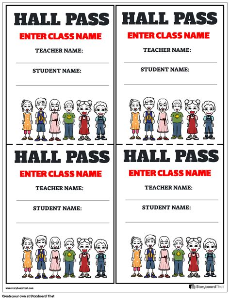 Printable Hall Passes