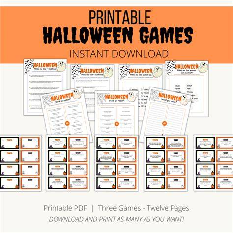Printable Halloween Games Free