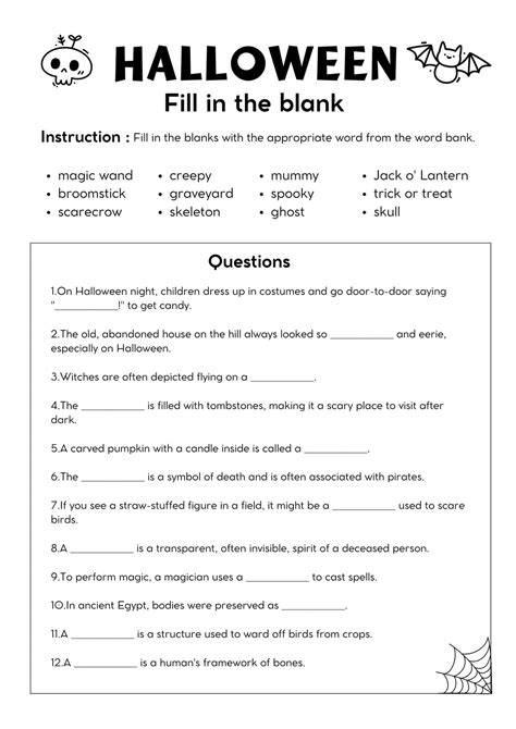 Printable Halloween Worksheets
