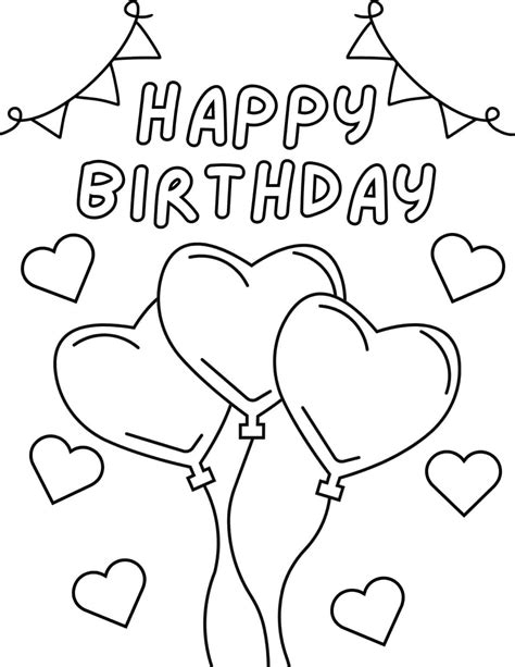 Printable Happy Birthday Coloring Sheets