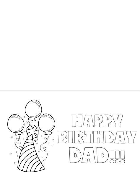 Printable Happy Birthday Dad Cards