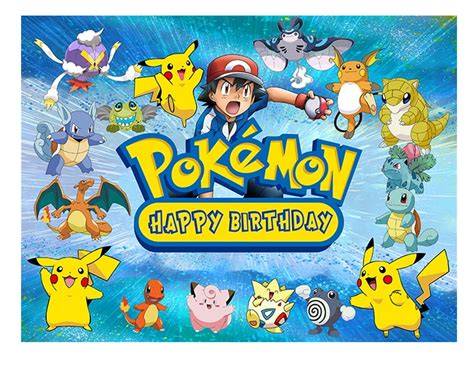 Printable Happy Birthday Pokemon