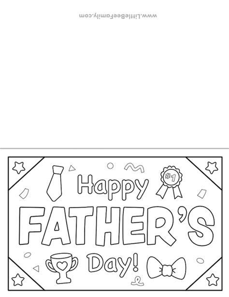 Printable Happy Fathers Day Coloring Card