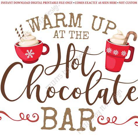 Printable Hot Chocolate Bar Sign